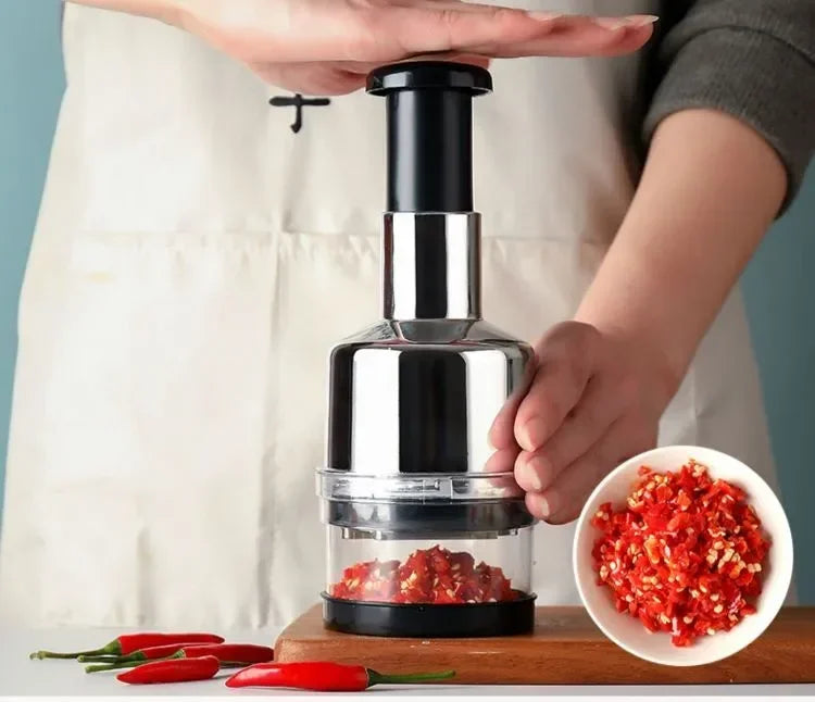 1pc Pressed Garlic Chopper Electroplate Garlic Onion Cutter Chop Tomato Crusher Fruit Vegetable Tools Home Kitchen Gadgets