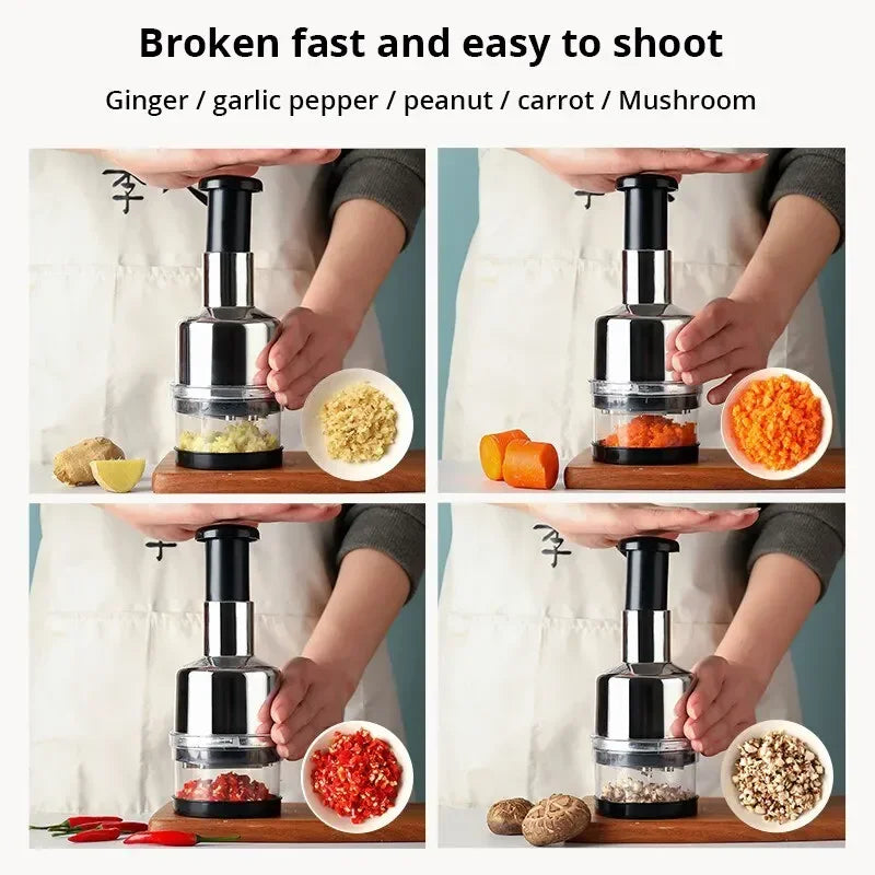 1pc Pressed Garlic Chopper Electroplate Garlic Onion Cutter Chop Tomato Crusher Fruit Vegetable Tools Home Kitchen Gadgets